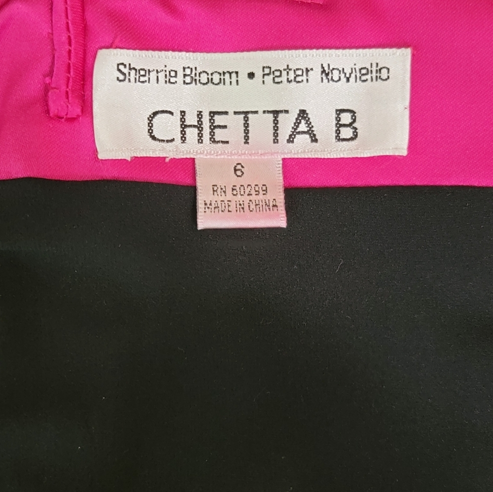 New Women's Evening Hot Pink Silk Statement Piece Top Sz 6 Org $340 Chetta B - Picture 5 of 13